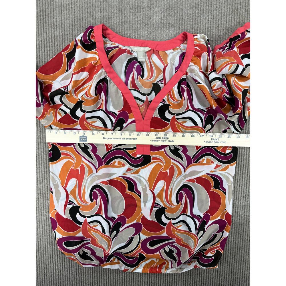 Banana Republic Psychedelic Abstract Swirl Blouse L - Picture 6 of 7